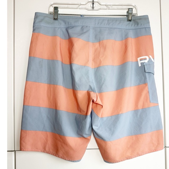 RVCA Board Shorts Size 34 Gray Orange - Picture 7 of 8